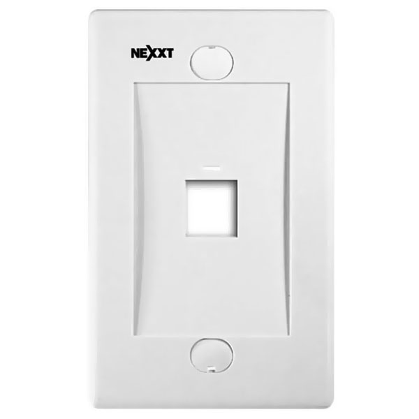 Placa para Pared Sencilla, RJ-45, 1 Salida, Blanco Nexxt