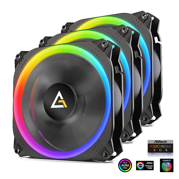 Prizm PACK - 3 Ventiladores Antec 120 ARGB DUAL RING - Sin Controlador