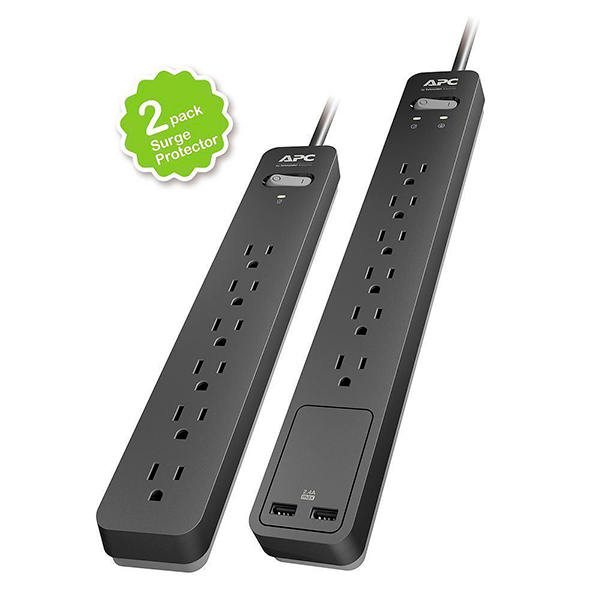 Regleta APC Essential SurgeArrest PE66 - 6 Conexiones,120V -2 Pack - 2USB