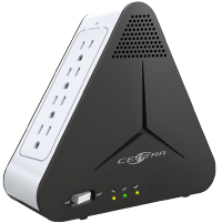 Regulador de voltaje Centra R PLUS 1200VA / 600W 6 Salidas, CRP1200 BLANCO/NEGRO