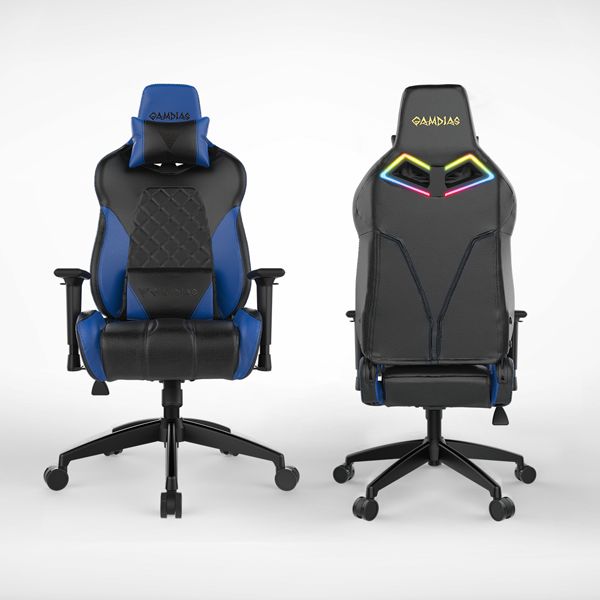 Silla Gamer ACHILLES E1L RGB GAMDIAS Negro/Azul