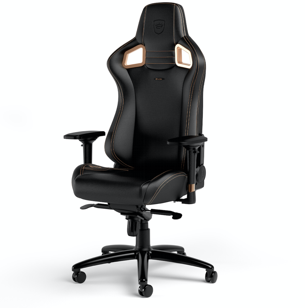 Silla Gamer Noblechairs FAUX Epic Negro-Dorado