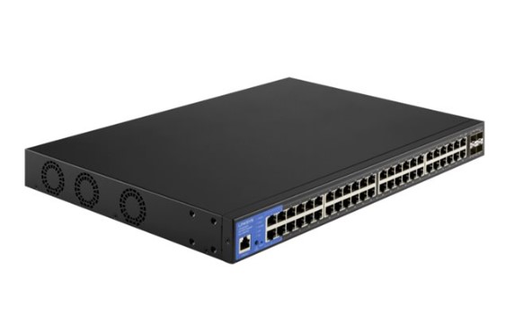 Switch, Linksys inteligente - 48 x 10/100/1000 (PoE+) + 4 x 10 Gigabit SFP+LGS352MPC