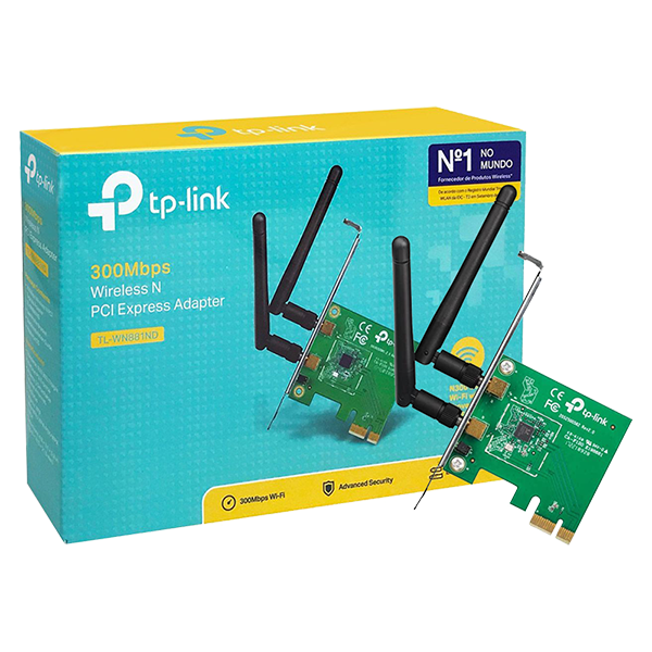 Tarjeta de Red Inalambrica TP-Link 300Mbps TL-WN881ND PCIe