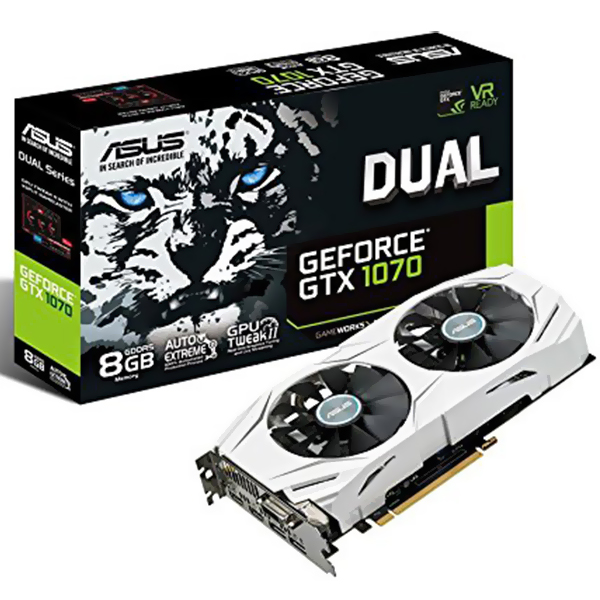 Tarjeta de Video Dual series GeForce GTX 1070 8GB Asus