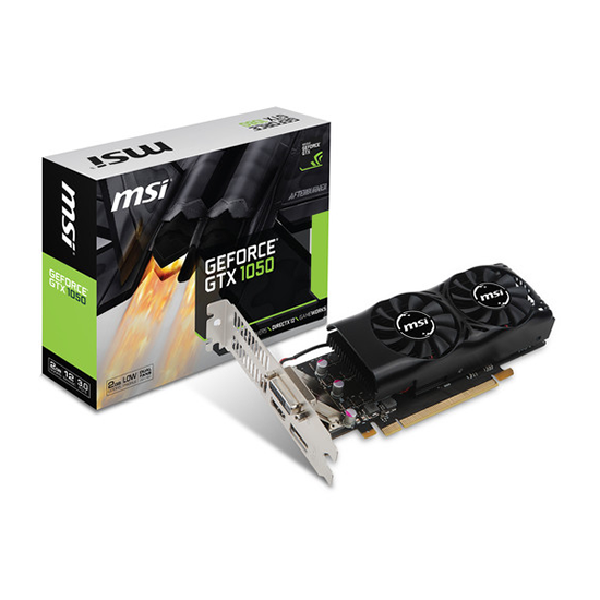 Tarjeta de Vídeo GeForce NVidia GTX 1050 2GB Dual Fans Mini MSI