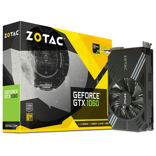 Tarjeta de Video GTX 1060 Mini 6GB 192-bit GDDR5 Zotac