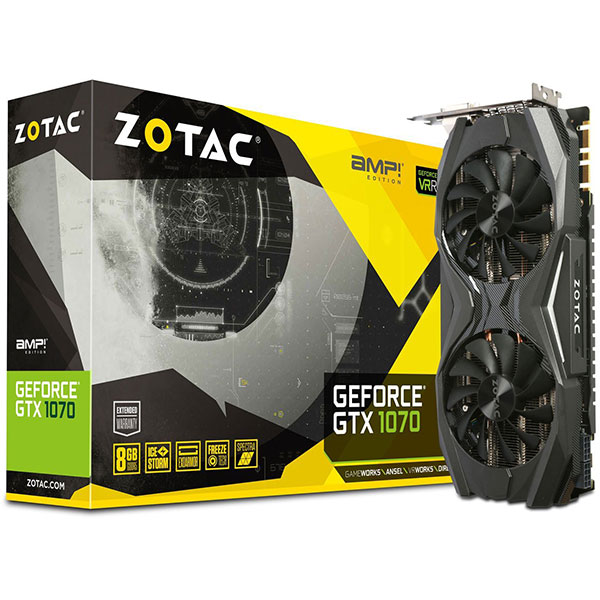 Tarjeta de video GTX 1070 8GB AMP! Edition GDDR5 Zotac