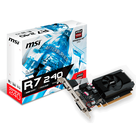 Tarjeta de video MSI R7 240 2GD3 64B LP 2GB DDR3