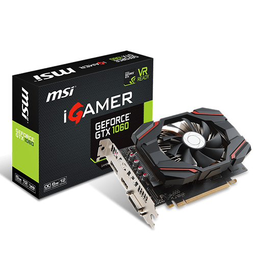 Tarjeta de Video NVidia GeForce GTX 1060 OC 6GB Mini MSI
