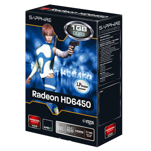 Tarjeta de Video Sapphire HD 6450 1GB DDR3 Radeon