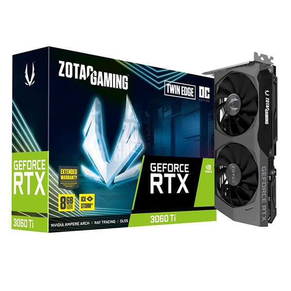 Tarjeta de Video ZOTAC Gaming GeForce RTX 3060 Ti Twin Edge OC 8GB GDDR6, 256 bits, ZT-A30610H-10M