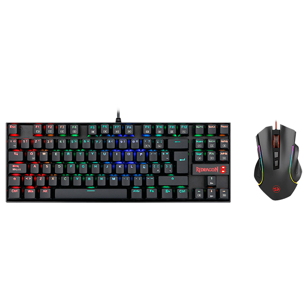Teclado y Mouse GAMING ESSENTIALS Redragon K552RGB-BA