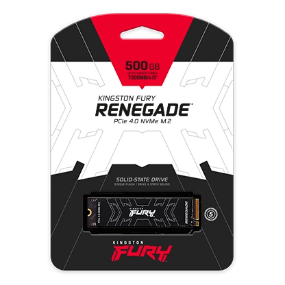 Unidad de estado solido M.2 Kingston FURY Renegade 500GB PCIe 4.0 NVMe SSD SFYRS/500G - (CAJA DAÑADA)