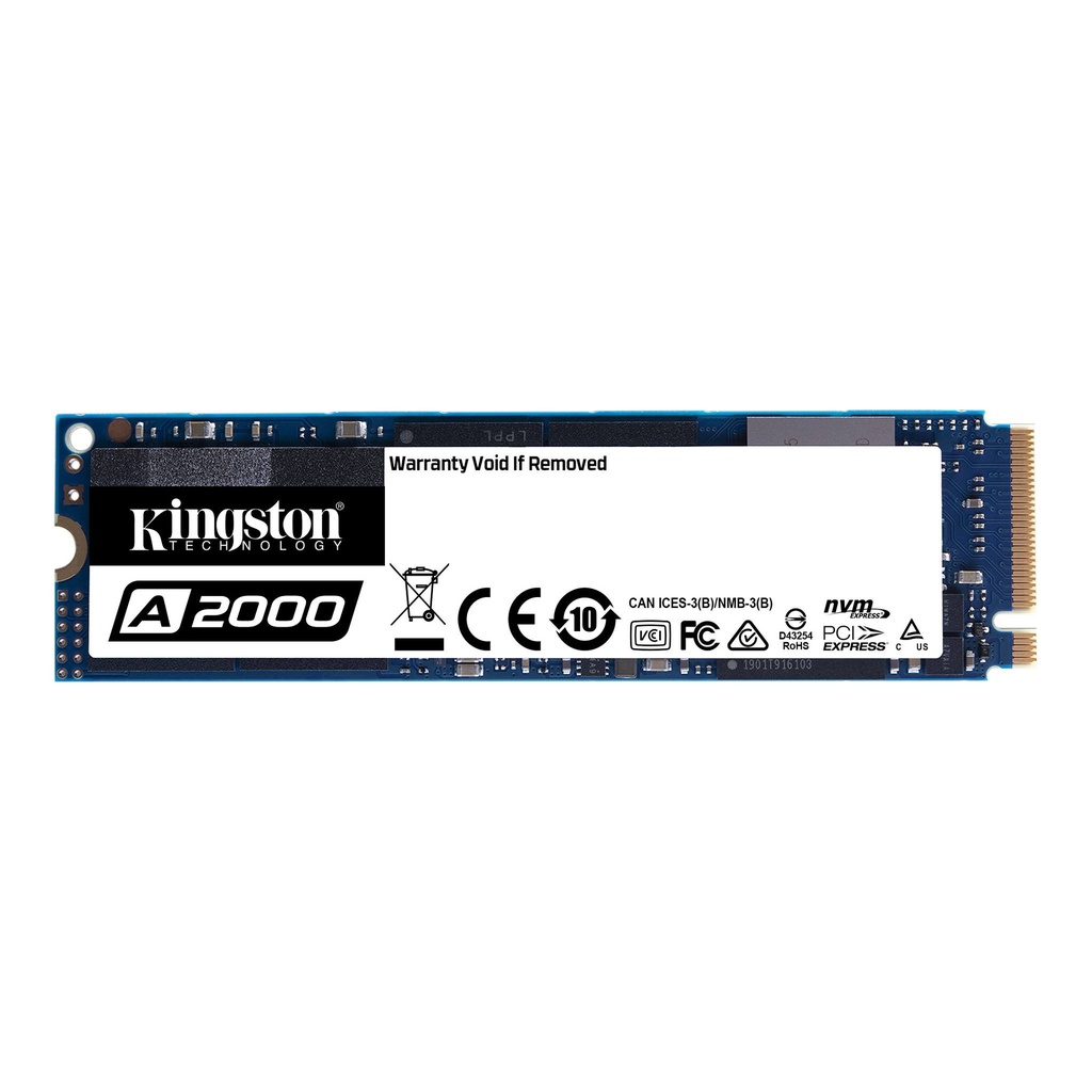 Unidad M.2 Kingston A2000 SSD 1TB NVMe 2280 PCIe SA2000M8/1000G