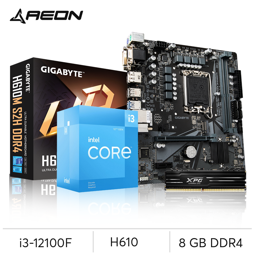 UPGRADE KIT | i3 12100F, H610M, 8GB 3200Mhz