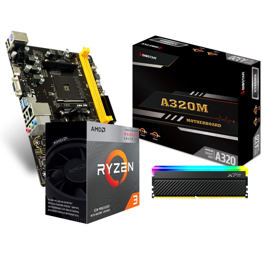 Upgrade Kit Ryzen 3 3200G, Chipset A320, 16GB RAM