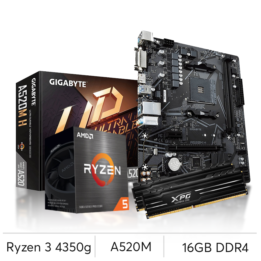 UPGRADE KIT | Ryzen 3 4350G, A520M, 16GB 3200Mhz