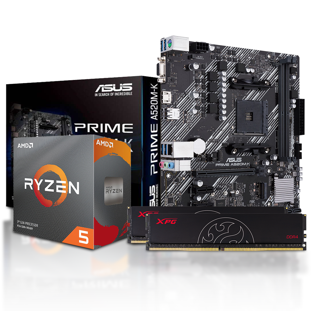 UPGRADE KIT Ryzen, 5 3600 + A520M + 16GB DDR4