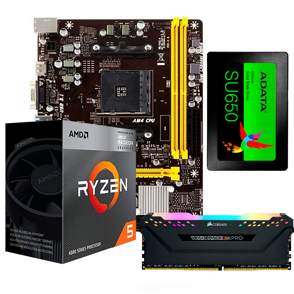 UPGRADE KIT RYZEN 5 4600G, CHIPTES A320M, 8GB DDR4, GRATIS SSD 120GB