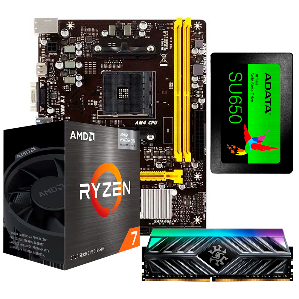 UPGRADE KIT RYZEN 7 5700G, CHIPSET A320M, 16GB DDR4, GRATIS SSD 120GB