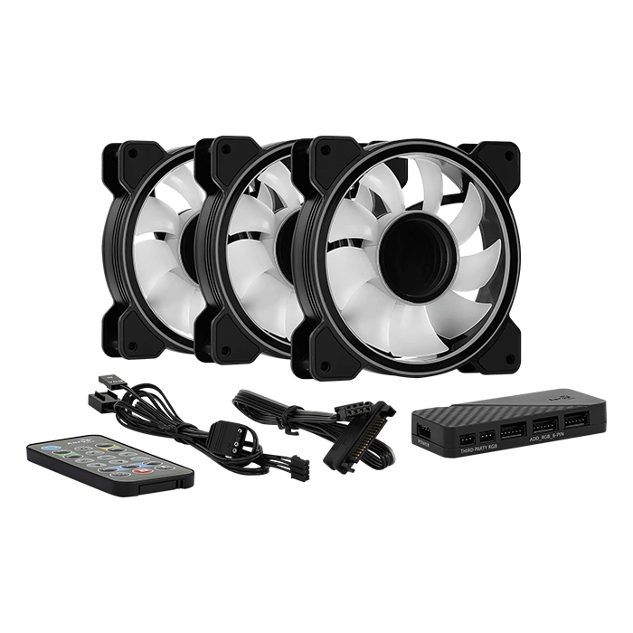 Ventilador Aerocool Mirage 12 RGB PRO (Kit de 3) OUTLET