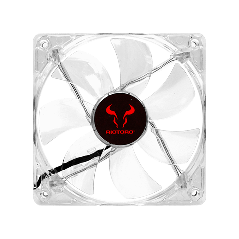 Ventilador Riotoro CROSS-X Clear LED 120 Fan White