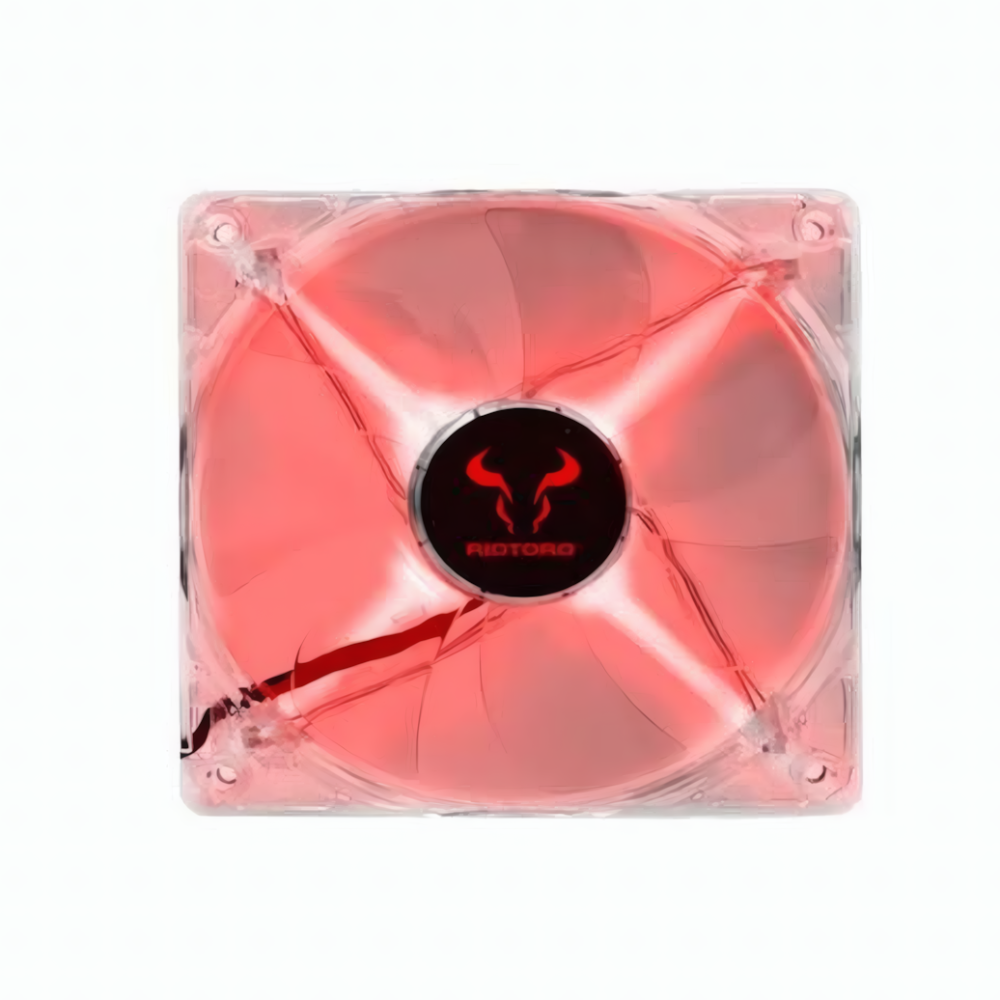 Ventilador Riotoro CROSS-X Clear LED 120mm Fan Red