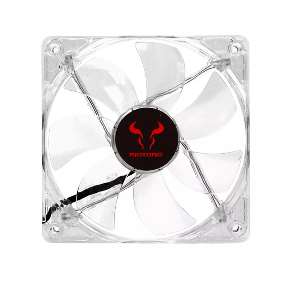 Ventilador Riotoro CROSS-X Clear LED 120mm Fan Red
