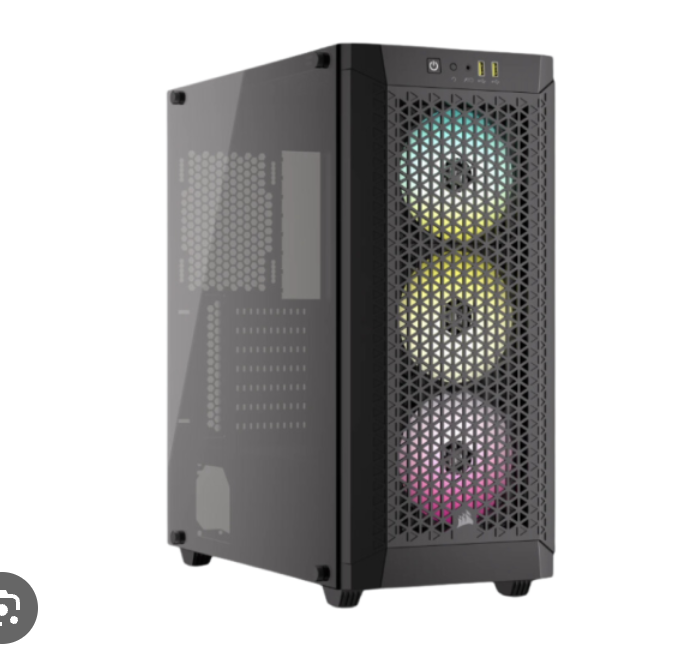 Case Corsair 480T RGB AIRFLOW Black, AR120 3 Fans RGB CC-9011272-WW