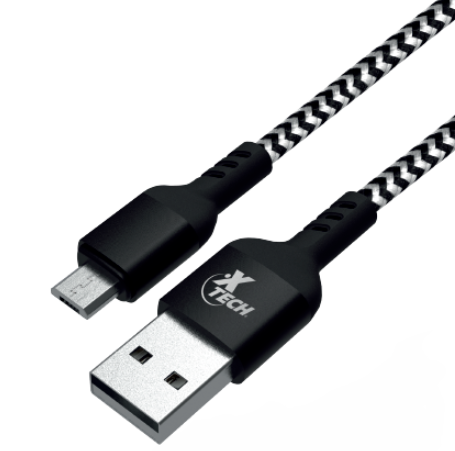 Cable trenzado USB 2.0 macho A a micro-USB macho B, XTC-366