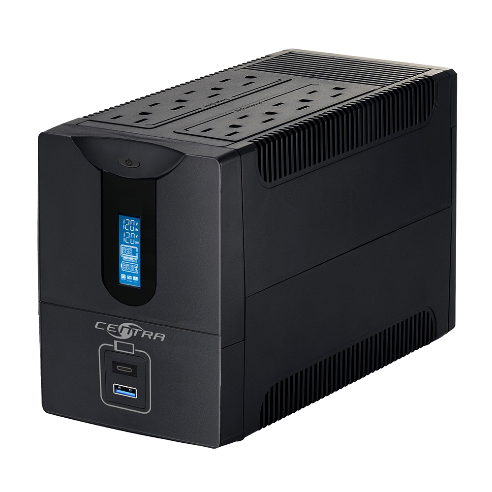 UPS Centra ECO 700 LCD 700VA/350W,8 Salidas con USB A y USB C, CH700LCD