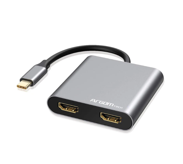 Adaptador HDMI 4K, Argom dual 4 en 1 One Axess con USB 3.0 y paso a través de PD de 87 W, ARG-UB-0182