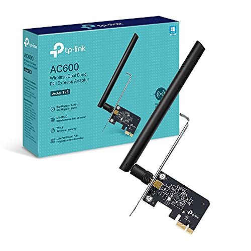 Tarjeta de Red inalambrica PCI, TP-Link doble banda AC600 ARCHER T2E Los profile, (433 Mbps  5 GHz y 200 Mbps banda de 2,4 GHz) - RTPL-ARCHER T2E