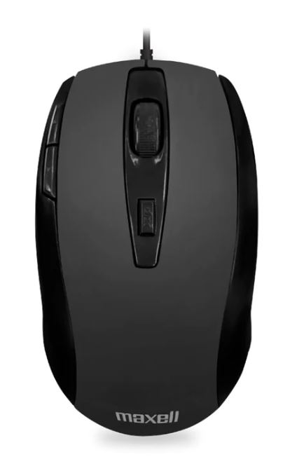 Mouse Maxell MOWR-105 cableado optico 5  botones Negro, Cableado