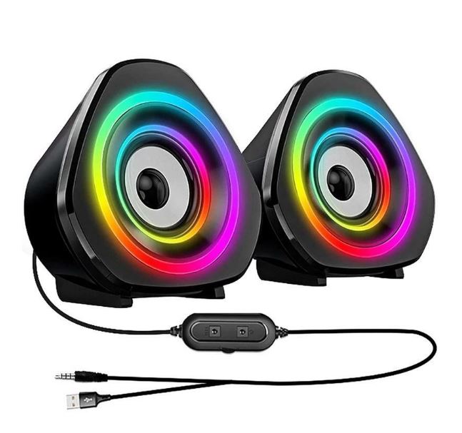 Bocinas Maxell RGB,  MAXELL SSG-700 conexión 3.5mm audio y USB energia