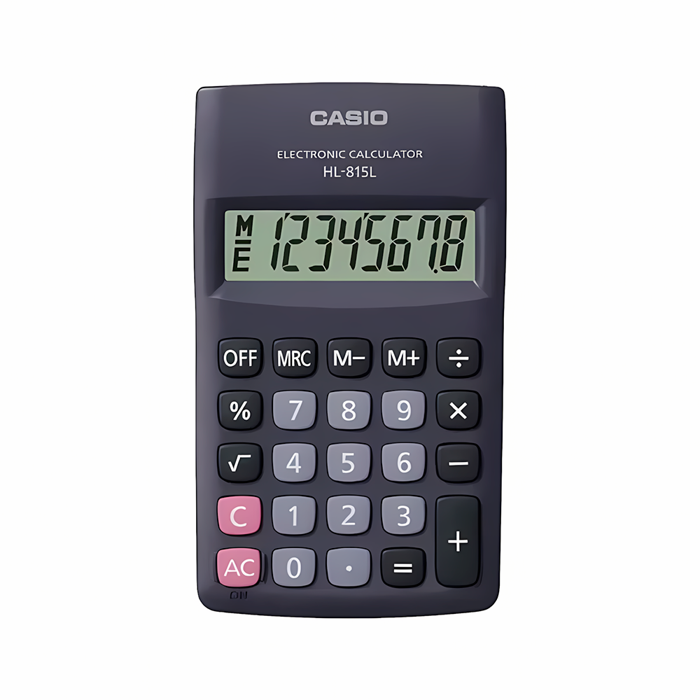 Calculadora CASIO HL-815L BK, Calculadora de Bolsillo de 8 digitos 