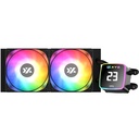 Enfriamiento liquido XYZ Aquapulse 240mm Negro - XYZ-SA-840, 240mm,  LGA 115X/1366/2011/1700/1200/1851, AM4 Y AM5, PWM 4 pines + ARGB 3 pines (5V)