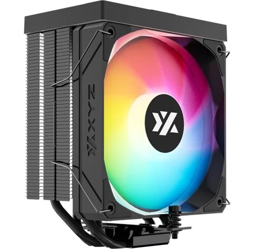 Disipador  XYZ Thermax 4 Pulsar ARGB, Pantalla Digital. Negro, 120mm, LGA 115X/1366/2011/1700/1200/1851, AM3-AM4-AM5-XYZ-SA-892 