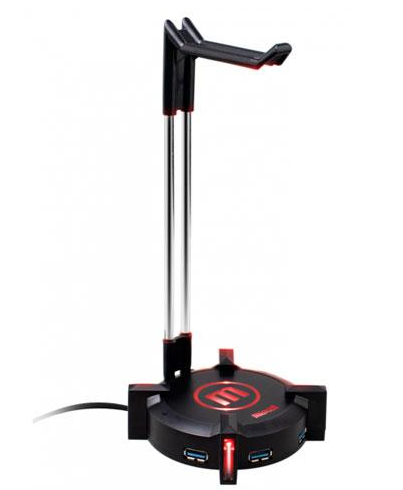 Stand Maxell, para Headset, x4 HUB USB 2.0, Iluminacion RGB, Extension 1m,  A011498