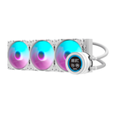 Enfriamiento Liquido Darkflash Nebula DN360D RGB BLANCO -  360mm, 1 inch LCD Digital display screen  Control via Software, 3-stage bomba de agua, Intel, AMD, compatible con: Aura, Mystic, Fusion, Polychrome