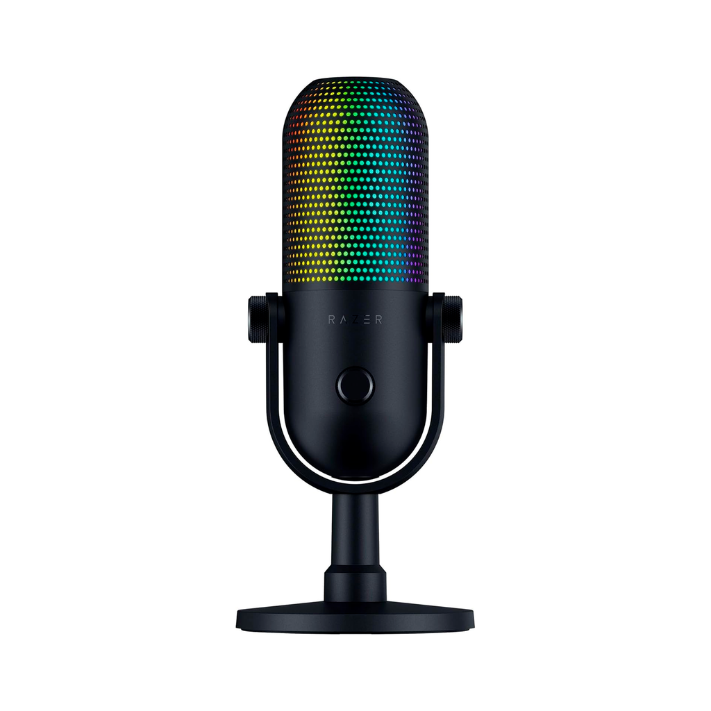 Microfono Gaming Razer Seiren V3 Chroma RGB NEGRO, USB, para streaming -RZ19-05060100-R3U1
