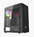 Case XYZ Airone 50 MESH,  NEGRO, ATX,  MIcro ATX, ITX- 4 fans, ARGB, X-CS-AIRONE50-M-B/XYZ-SA-953
