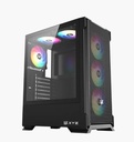Case XYZ  AIRONE 300-X MESH NEGRO, 6 x 120mm ARGB fans, USB 3.0 port, USB Type-C Gen2, ATX/Micro-ATX/ITX