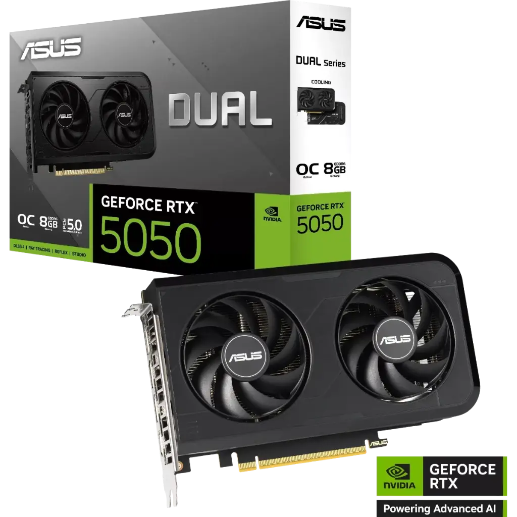 Tarjeta de Video Asus Dual GeForce RTX 5050 OC 8 GB PCIe 5.0 - 90YV0N72- M0AA00 