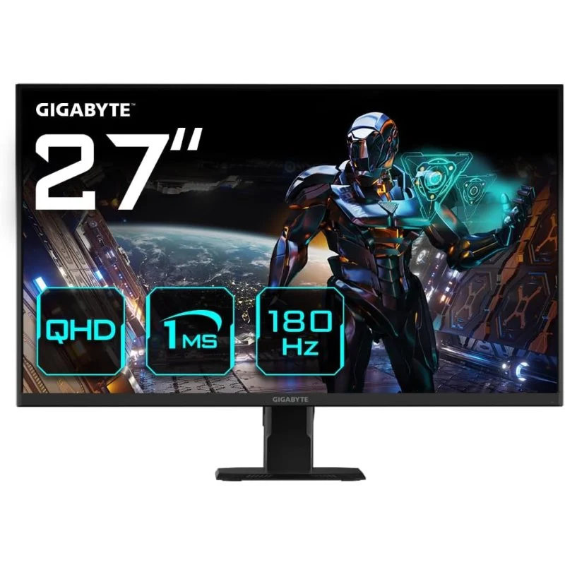  Monitor Gigabyte GS27QA - 27"- QHD 2K- 180Hz - IPS - 20VM0-GS27QABT-2SAR 