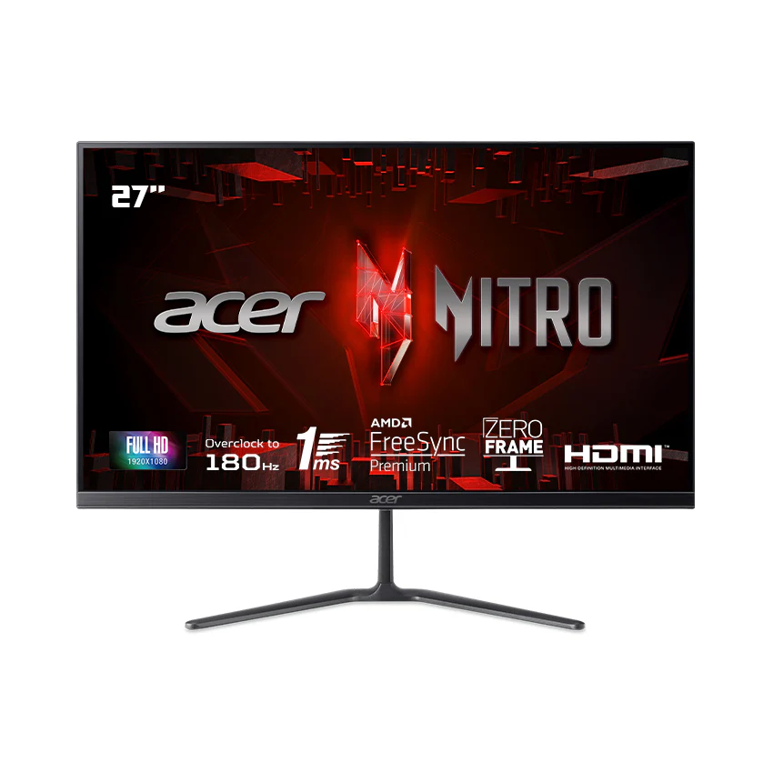 Monitor Acer Nitro KG270 M5 - 27"- FHD - IPS - 180Hz - HDR10 - UM.HX0AA.501