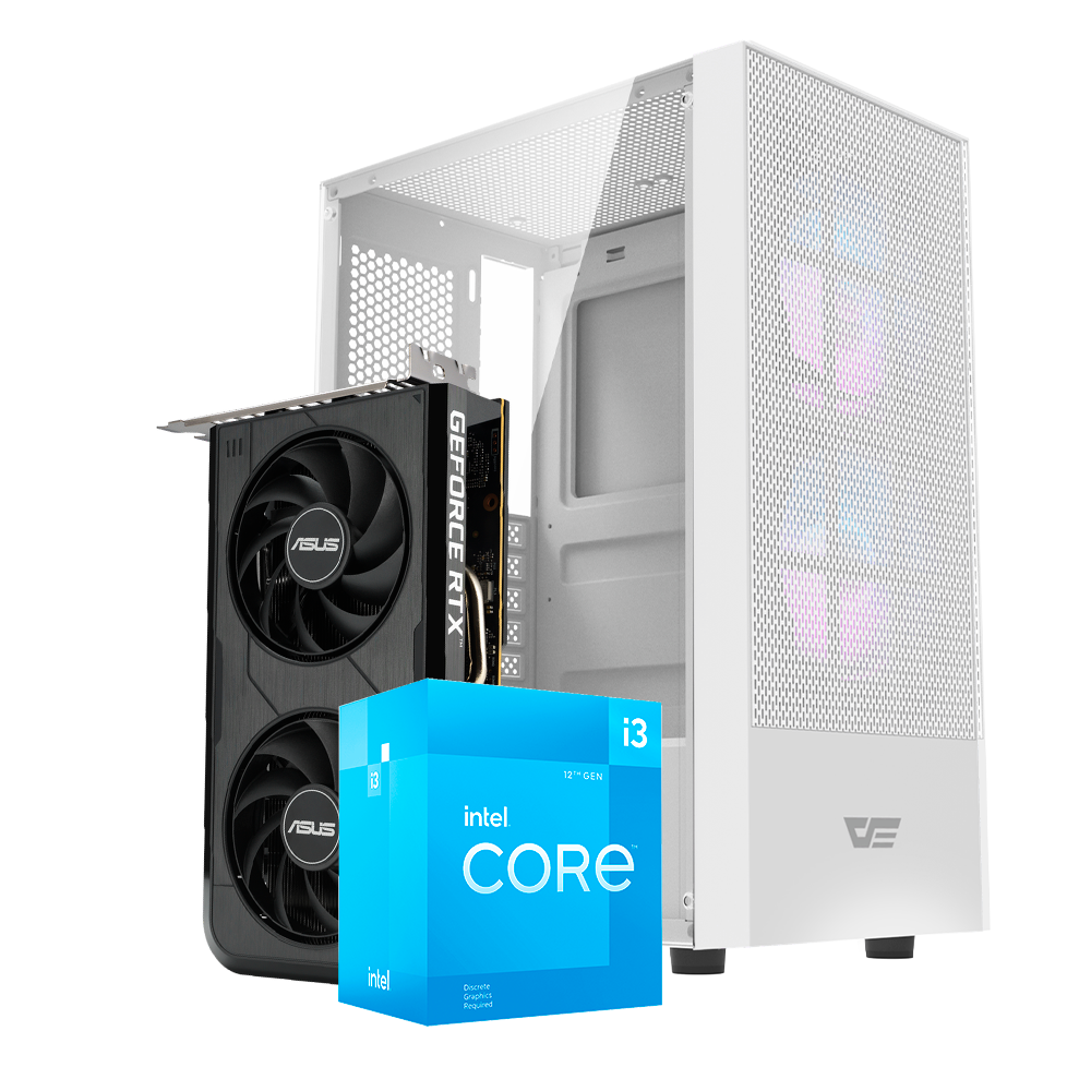 PC A50 Intel i3 12100F/RTX 5050 8GB/RAM 16GB DDR4/SSD 256GB/PSU 600W 80+ Gold