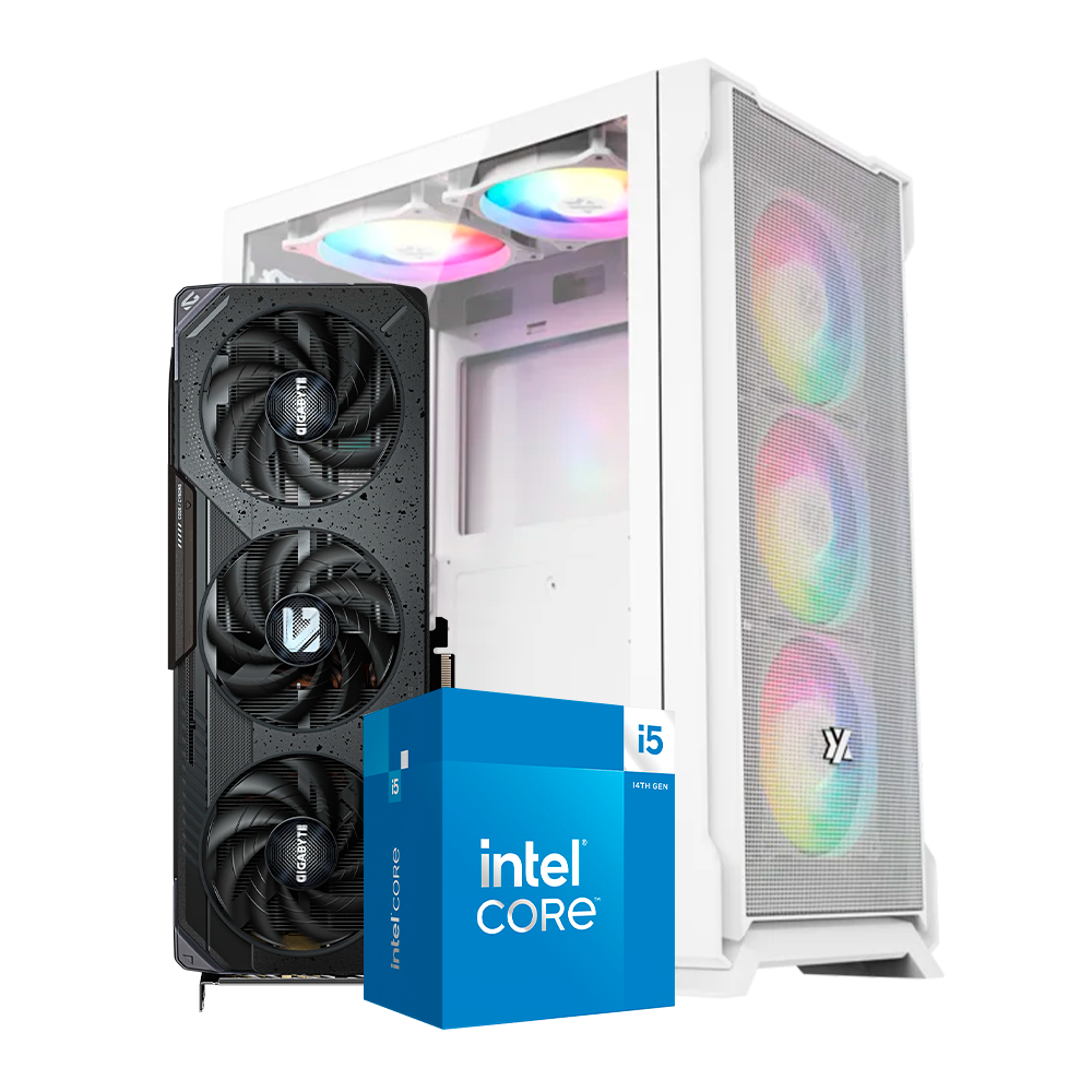 Pc Airone 300 Intel i5 14400/RX 9060 XT 8GB/RAM 16GB DDR4/SSD 256GB M.2/ PSU 650W 80+