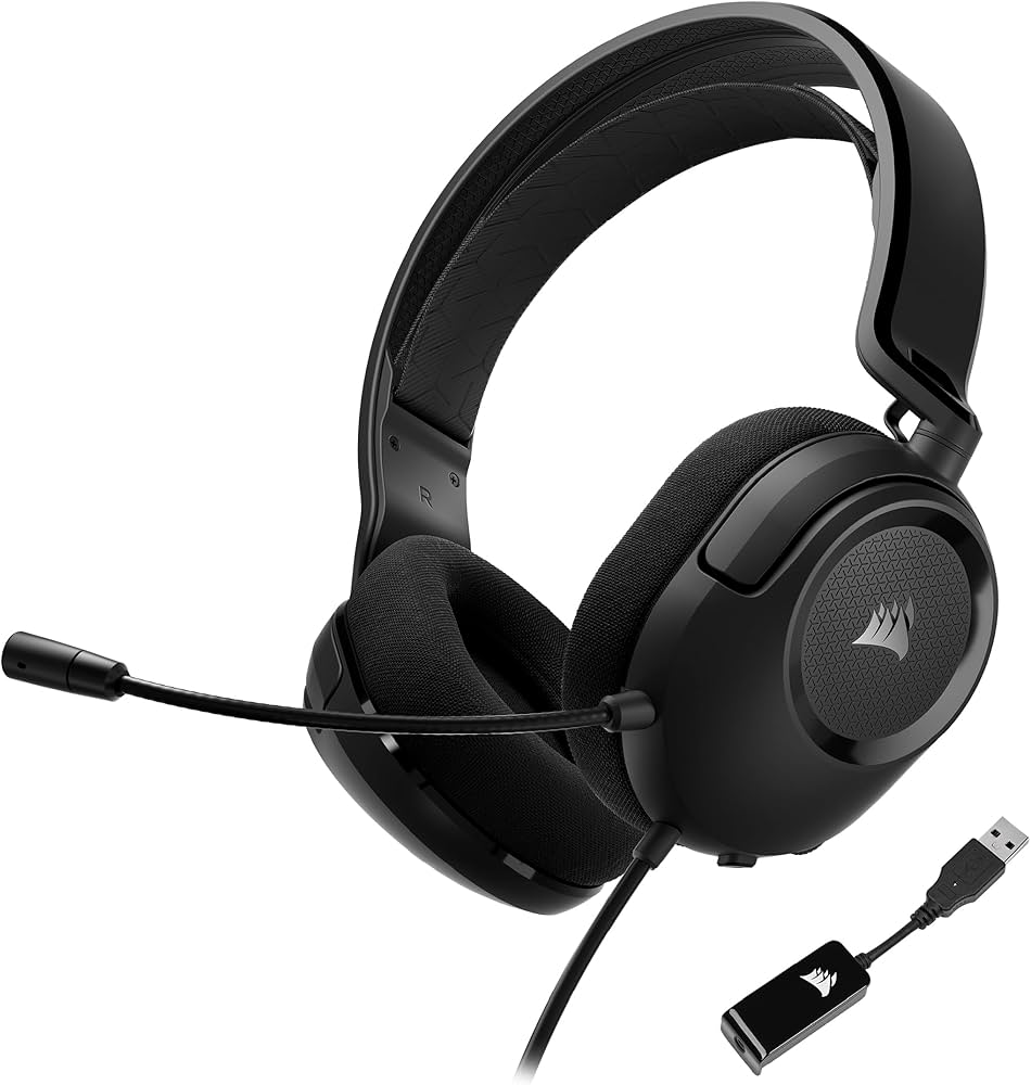 Headset Corsair HS35 Surround v2 - Multiplataforma - Negro - CA-9011386-NA